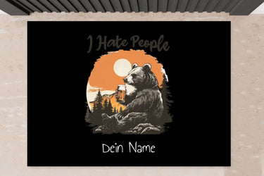 Personalisierte Fußmatte - Ich hasse Menschen